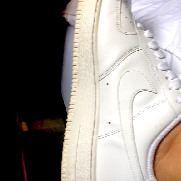 Nike White Sneakers with Perforated Design and Thick Sole - Picture 8 of 8